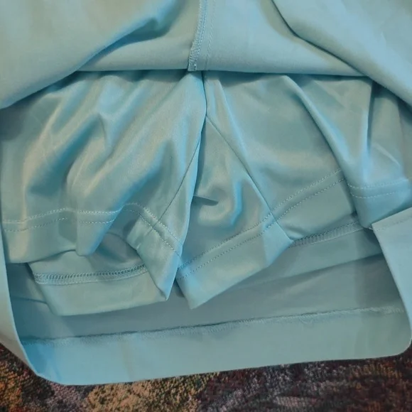 New EP Pro Women's Size 6 Golf Tennis Shorts Skirt Skort Aqua Blue Pockets Zip - Picture 5 of 11